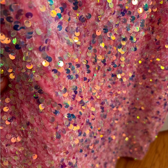 Lucy in the Sky pink sparkly dress size XS - Picture 3 of 4